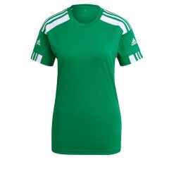 Koszulka damska adidas Squadra 21 Jersey. Białe bluzki Adidas, xs, bez wzorów, z jersey, sportowe, bez kołnierzyka, bez ramiączek. Za 66.00 zł.