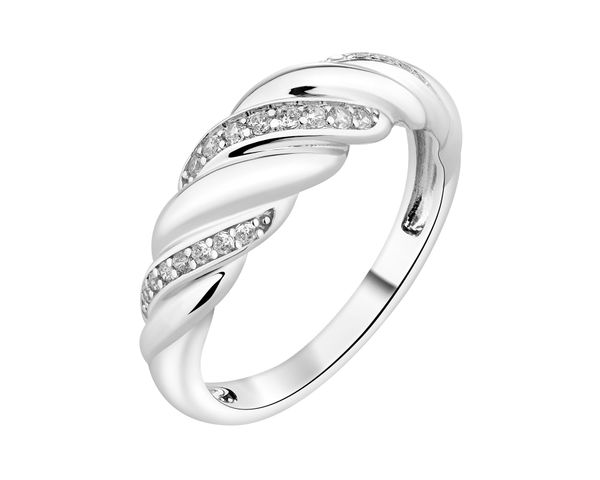 Pierścionek srebrny z cyrkoniami. Szare pierścionki Apart, z cyrkonią, srebrne. Za 149.00 zł.