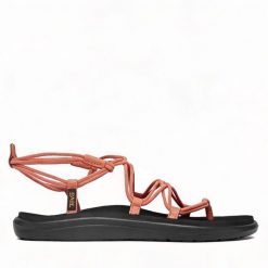 Sandały Teva. Brązowe sandały Teva, bez wzorów, bez obcasa, na płaskiej podeszwie, bez zapięcia. Za 239.99 zł.