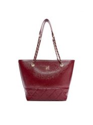 Nine West Torebka C-TRINITY-KY090 Bordowy. Czerwone torebki klasyczne Nine West, bez wzorów, z materiału, bez dodatków. Za 229.99 zł.