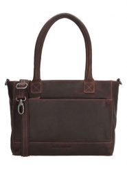 HIDE & STITCHES Skórzana torebka "Japura" w kolorze brązowym - 31 x 24 x 8 cm rozmiar: onesize. Brązowe torby na ramię HIDE & STITCHES, bez wzorów, z materiału, na ramię, bez dodatków. Za 260.99 zł.