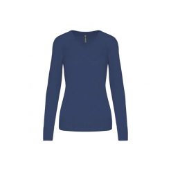 Damski sweter v-neck Kariban. Fioletowe swetry KARIBAN, na zimę, bez wzorów, bez ramiączek. Za 200.50 zł.