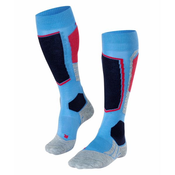 Podkolanówki damskie Falke SK2 Wool. Niebieskie skarpety Falke, bez wzorów, z poliamidu. Za 211.00 zł.