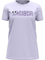 Under Armour Koszulka w kolorze fioletowym rozmiar: S. Różowe bluzki Under Armour, s, bez wzorów, z bawełny, bez kołnierzyka, bez ramiączek. Za 78.10 zł.