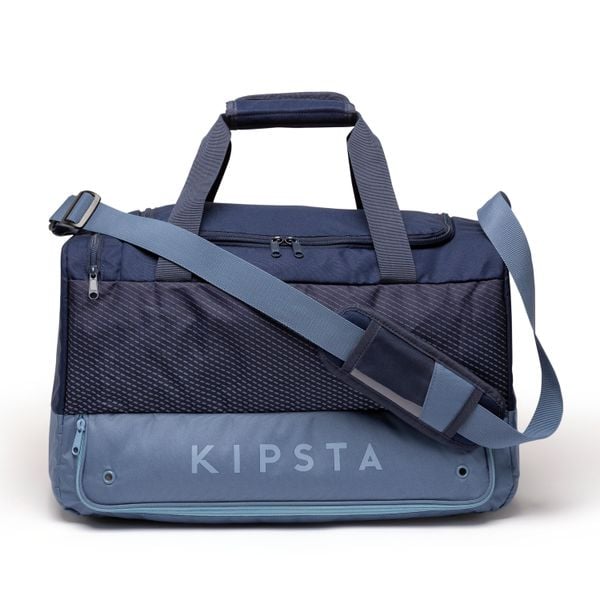 Torba sportowa Kipsta Hardcase 45 l. Niebieskie torby na ramię KIPSTA, bez wzorów, z gumy, sportowe, na ramię, duże, bez dodatków. Za 89.99 zł.