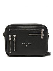 Patrizia Pepe Torebka 8B8985/L144-K103 Czarny. Czarne listonoszki Patrizia Pepe, bez wzorów, ze skóry, bez dodatków. Za 749.99 zł.