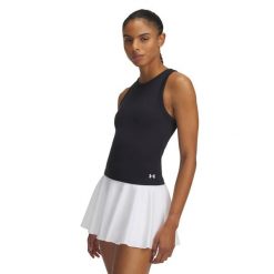 Top treningowy damski Under Armour Motion High Neck Tank. Czarne topy Under Armour, xl, bez wzorów, bez kołnierzyka, bez ramiączek. Za 139.99 zł.