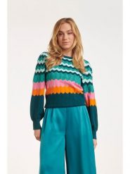 Smashed Lemon Sweter w kolorze turkusowym rozmiar: XS. Niebieskie swetry Smashed Lemon, xs, bez wzorów, bez ramiączek. Za 91.56 zł.