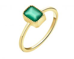 Złoty pierścionek z agatem. Żółte pierścionki Apart, złote. Za 1,399.00 zł.