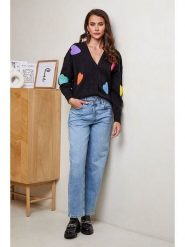 Soft Cashmere Kardigan w kolorze czarnym rozmiar: 38/40. Czarne kardigany Soft Cashmere, z aplikacjami, z kaszmiru. Za 104.99 zł.