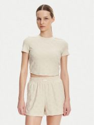 Guess T-Shirt V5GP21 KCT02 Beżowy Regular Fit. Brązowe t-shirty Guess, s, z aplikacjami, z syntetyku, bez kołnierzyka, bez ramiączek. Za 169.99 zł.