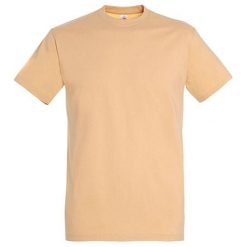 Koszulka Unisex Dla Dorosłych Z Bawełny Imperial Ringspun. Brązowe bluzki SOL'S, s, bez wzorów, z bawełny, sportowe, bez kołnierzyka, bez ramiączek. Za 41.99 zł.