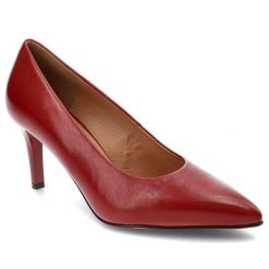 Czerwone Szpilki Szydłowski Eleganckie Skórzane Buty. Czerwone szpilki Szydłowski, bez wzorów, ze skóry, eleganckie, bez obcasa, na szpilce, bez zapięcia. Za 349.00 zł.