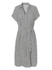 TATUUM Sukienka "Ikala" w kolorze granatowo-białym rozmiar: 44. Białe sukienki Tatuum, na co dzień, s, bez wzorów, z tkaniny, klasyczne, bez kołnierzyka, bez ramiączek, midi, proste. Za 154.43 zł.