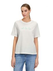 CARTOON Koszulka w kolorze białym rozmiar: 44. Białe bluzki Cartoon, bez wzorów, z bawełny, bez kołnierzyka, bez ramiączek. Za 43.99 zł.