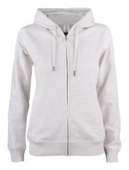 Clique Premium OC Hoody Full Zip Women – damska bluza z kapturem z bawełny. Szare bluzy CLIQUE, xl, bez wzorów, z bawełny, z kapturem. Za 293.99 zł.