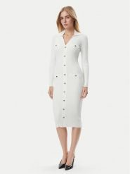 Marciano Guess Sukienka dzianinowa G6BK33 Z1636 Biały Slim Fit. Białe sukienki Marciano Guess, z aplikacjami, z dzianiny, bez kołnierzyka, bez ramiączek. Za 1,089.00 zł.