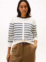 Tommy Hilfiger Kardigan Kobiety biały|niebieski, XL. Białe kardigany TOMMY HILFIGER, xl, bez wzorów, z bawełny. Za 429.95 zł.