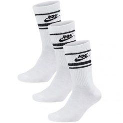 Skarpety Unisex Dla Dorosłych Sportswear Essential DriFIT Everyday Crew (zestaw. Białe skarpety Nike, bez wzorów. Za 119.99 zł.