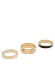 Tory Burch Pierścionek Enamel Ring Set 184445 Czarny. Czarne pierścionki Tory Burch, metalowe. Za 1,109.00 zł.