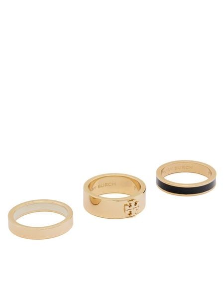 Tory Burch Pierścionek Enamel Ring Set 184445 Czarny. Czarne pierścionki Tory Burch, metalowe. Za 1,109.00 zł.