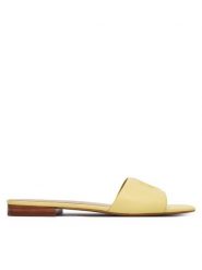 LAUREN RALPH LAUREN Klapki 802959143012 Żółty. Żółte klapki Lauren Ralph Lauren, bez wzorów, ze skóry, bez obcasa. Za 589.99 zł.