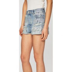 Liu Jo - Szorty Blue Sketch. Niebieskie szorty Liu Jo, bez wzorów, z bawełny, casualowe. W wyprzedaży za 399.90 zł.