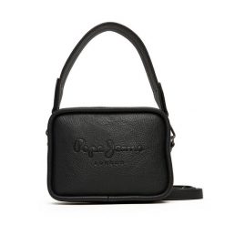 Torebka Pepe Jeans. Czarne listonoszki Pepe Jeans, bez wzorów, z jeansu, bez dodatków. Za 369.99 zł.