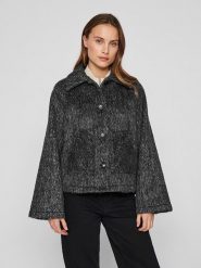 Vila Kurtka przejściowa w kolorze antracytowym rozmiar: 44. Czarne kurtki Vila, bez wzorów, bez kaptura. Za 100.28 zł.