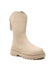 DeeZee Botki WS2601-01 Beżowy. Brązowe botki DeeZee, bez wzorów, z tworzywa sztucznego, bez obcasa, na płaskiej podeszwie, bez zapięcia. Za 169.99 zł.