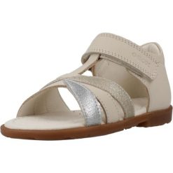 Sandały GEOX B VERRED Biały. Białe sandały Geox, bez wzorów, ze skóry, sportowe, bez obcasa, bez zapięcia. Za 213.99 zł.