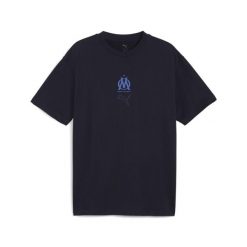 Koszulka unisex FtblEssentials Cellerator Olympique Marsylia PUMA. Niebieskie bluzki Puma, bez wzorów, sportowe, bez kołnierzyka, bez ramiączek. Za 199.00 zł.