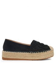 DeeZee Espadryle LE601-66 Czarny. Czarne espadryle DeeZee, bez wzorów, z materiału, bez obcasa, bez zapięcia. Za 139.99 zł.