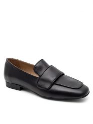 Gino Rossi Lordsy BIANCA-E23-23725PE Czarny. Czarne lordsy Gino Rossi, bez wzorów, ze skóry, bez obcasa, bez zapięcia. Za 238.99 zł.