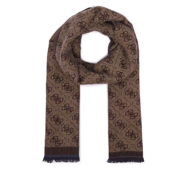 Szalik Guess. Brązowe szaliki Guess, z aplikacjami. Za 234.99 zł.