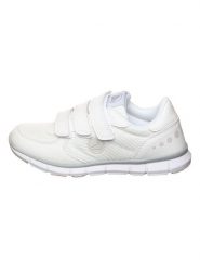 Eisbär Dzianinowa czapka "Nova" w kolorze niebiesko-beżowym rozmiar: 47. Białe trampki Eisbar, bez wzorów, z dzianiny, bez zapięcia. Za 52.55 zł.