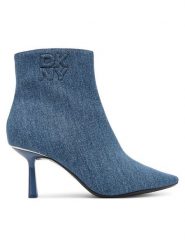 DKNY Botki K3522709 Niebieski. Niebieskie botki DKNY, bez wzorów, z materiału, bez obcasa, na szpilce, bez zapięcia. Za 839.99 zł.