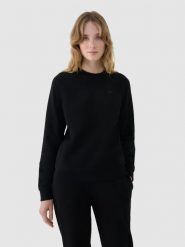 4F Bluza dresowa nierozpinana bez kaptura damska - czarna S. Czarne bluzy 4f, s, bez wzorów, z bawełny, bez kaptura. W wyprzedaży za 79.99 zł.