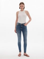 LTB Dżinsy "Amy" - Skinny fit - w kolorze niebieskim rozmiar: W33/L28. Niebieskie jeansy LTB, l, z aplikacjami, z podwyższonym stanem. Za 70.41 zł.