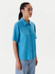 United Colors Of Benetton Koszula 5WPWDQ0B1 Niebieski Regular Fit. Niebieskie koszule United Colors of Benetton, s, bez wzorów, z wiskozy, bez kołnierzyka, bez ramiączek. Za 119.99 zł.
