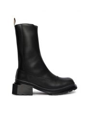 Dr. Martens Botki Maybole Hi Square DM41993001 Czarny. Czarne botki Dr. Martens, bez wzorów, ze skóry, bez obcasa, na płaskiej podeszwie, bez zapięcia. Za 1,079.00 zł.