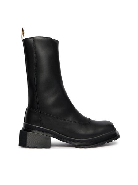 Dr. Martens Botki Maybole Hi Square DM41993001 Czarny. Czarne botki Dr. Martens, bez wzorów, ze skóry, bez obcasa, na płaskiej podeszwie, bez zapięcia. Za 1,079.00 zł.