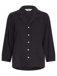 MOSS COPENHAGEN Bluzka w kolorze ciemnofioletowym rozmiar: S. Różowe bluzki Moss Copenhagen, s, bez wzorów, bez kołnierzyka, bez ramiączek. Za 118.01 zł.