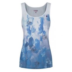 Damska koszulka na ramiączkach LOAP w kwiaty, M. Białe bluzki ZSPORT, m, bez wzorów, bez kołnierzyka, bez ramiączek. Za 124.99 zł.