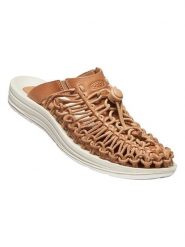 Keen Skórzane klapki "Uneek - Limited Edition" w kolorze jasnobrązowym rozmiar: 40. Brązowe klapki Keen, bez wzorów, ze skóry, bez obcasa. Za 330.45 zł.