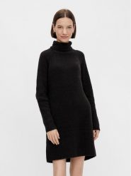 Pieces Sukienka dzianinowa Ellen 17119500 Czarny Regular Fit. Czarne sukienki Pieces, xs, bez wzorów, z dzianiny, bez kołnierzyka, bez ramiączek. Za 89.99 zł.