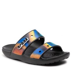 Klapki Crocs. Brązowe klapki Crocs, bez wzorów, bez obcasa. Za 199.99 zł.