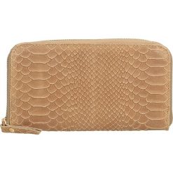 Skórzany portfel w kolorze szarobrązowym - 20 x 11 x 3 cm. Brązowe portfele ORE10, bez wzorów, z materiału. W wyprzedaży za 109.95 zł.