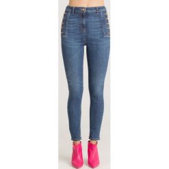JEANSY SLIM FIT Elisabetta Franchi. Niebieskie jeansy Elisabetta Franchi, bez wzorów, z podwyższonym stanem. Za 1,519.00 zł.
