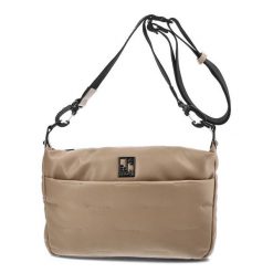 Beżowa Torebka Damska Na Ramię Pepe Moll. Brązowe listonoszki Pepe Moll, z aplikacjami, ze skóry ekologicznej, eleganckie, na ramię, bez dodatków. Za 249.00 zł.
